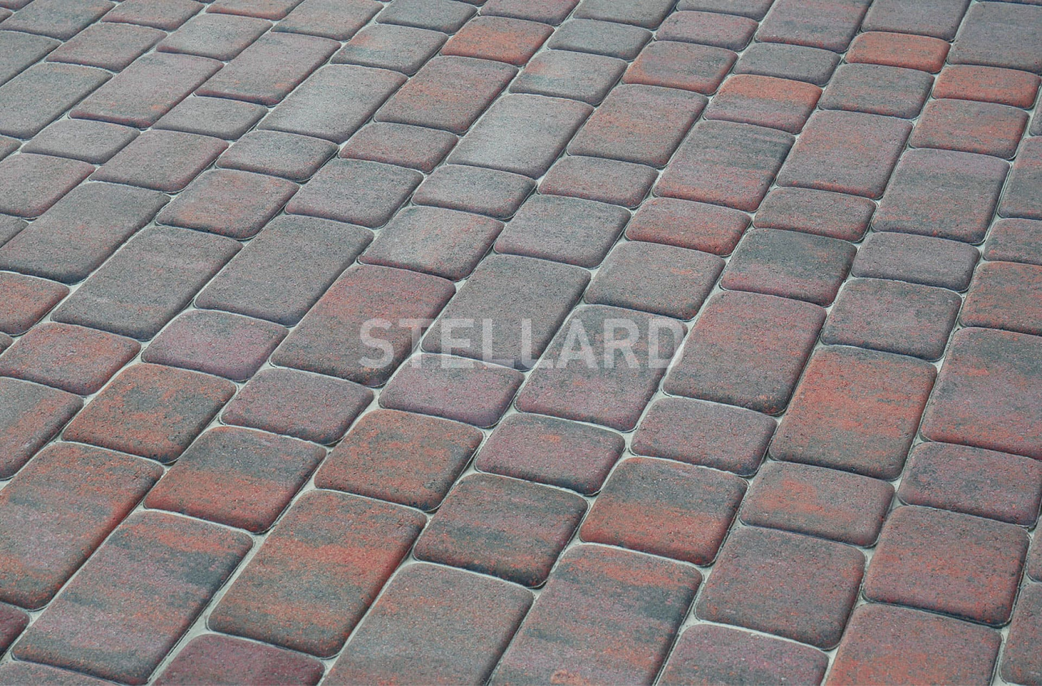 Тротуарная плитка Stellard Старый город Color mix Браун 40